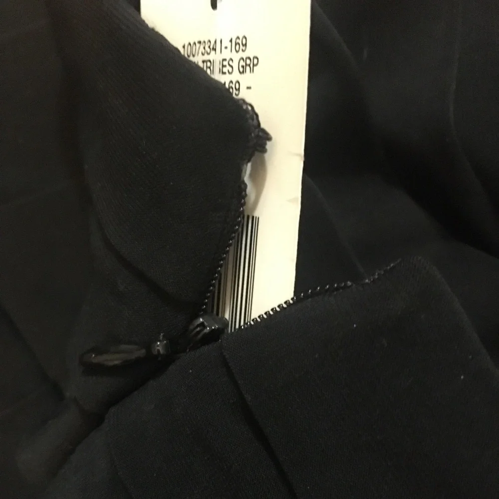 Anne Klein sz 6 All Around Multi Layered Black Dress with Layered Satin Accent - Picture 5 of 8